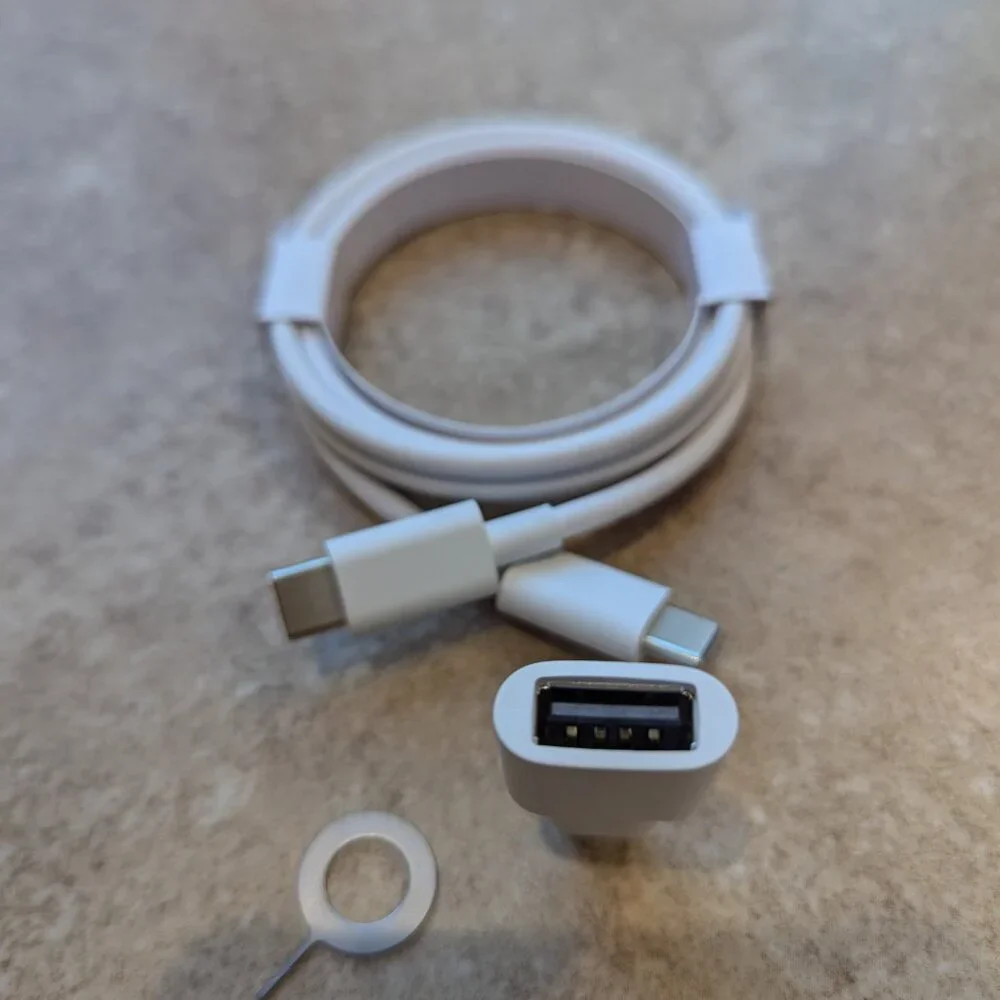 Google Pixel OEM USB Cable, USB A-C Adpr, Sim Tool, Box for Pixel 7 Obsidian Blk